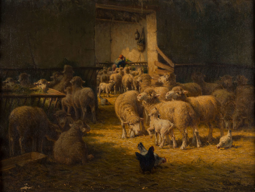 Rebaño de ovejas, pinturas destacadas - Museo el Castillo