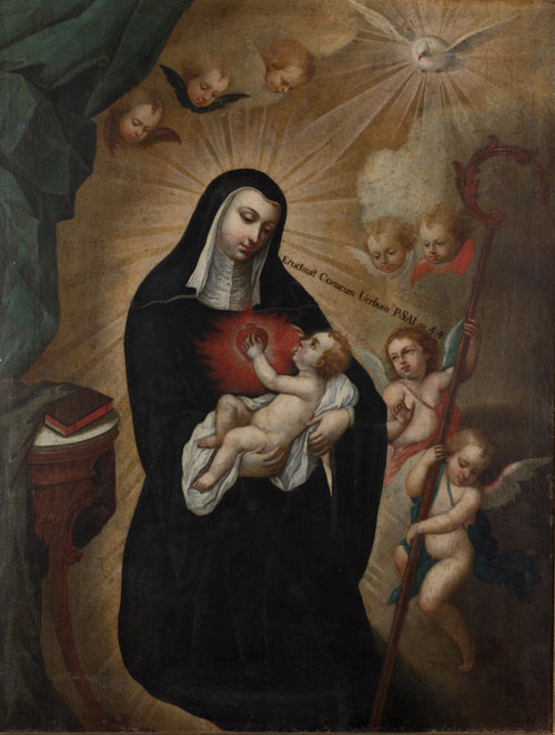 La virgen de la leche Santa Gertrudis, pinturas destacadas - Museo el Castillo