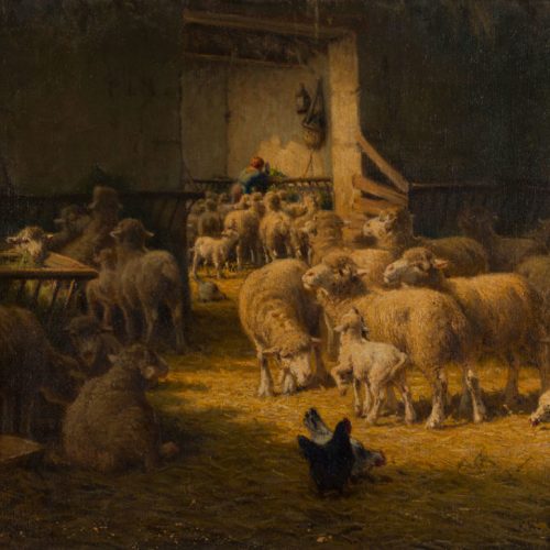 Rebaño de ovejas, pinturas destacadas - Museo el Castillo