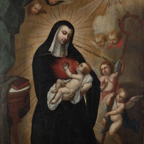 La virgen de la leche Santa Gertrudis, pinturas destacadas - Museo el Castillo